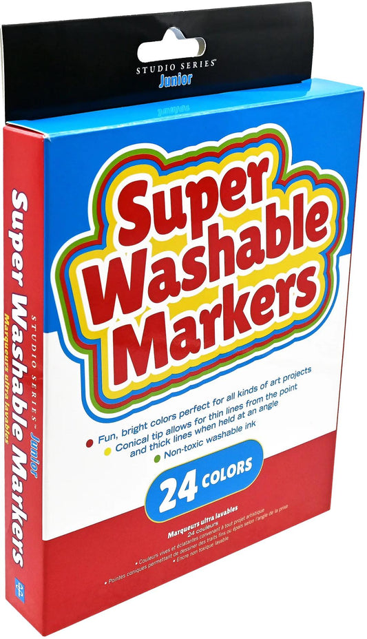 Super Washable Markers (Set of 24 Colors)
