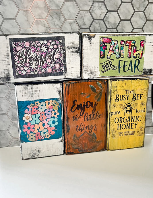 Wooden Block Decor