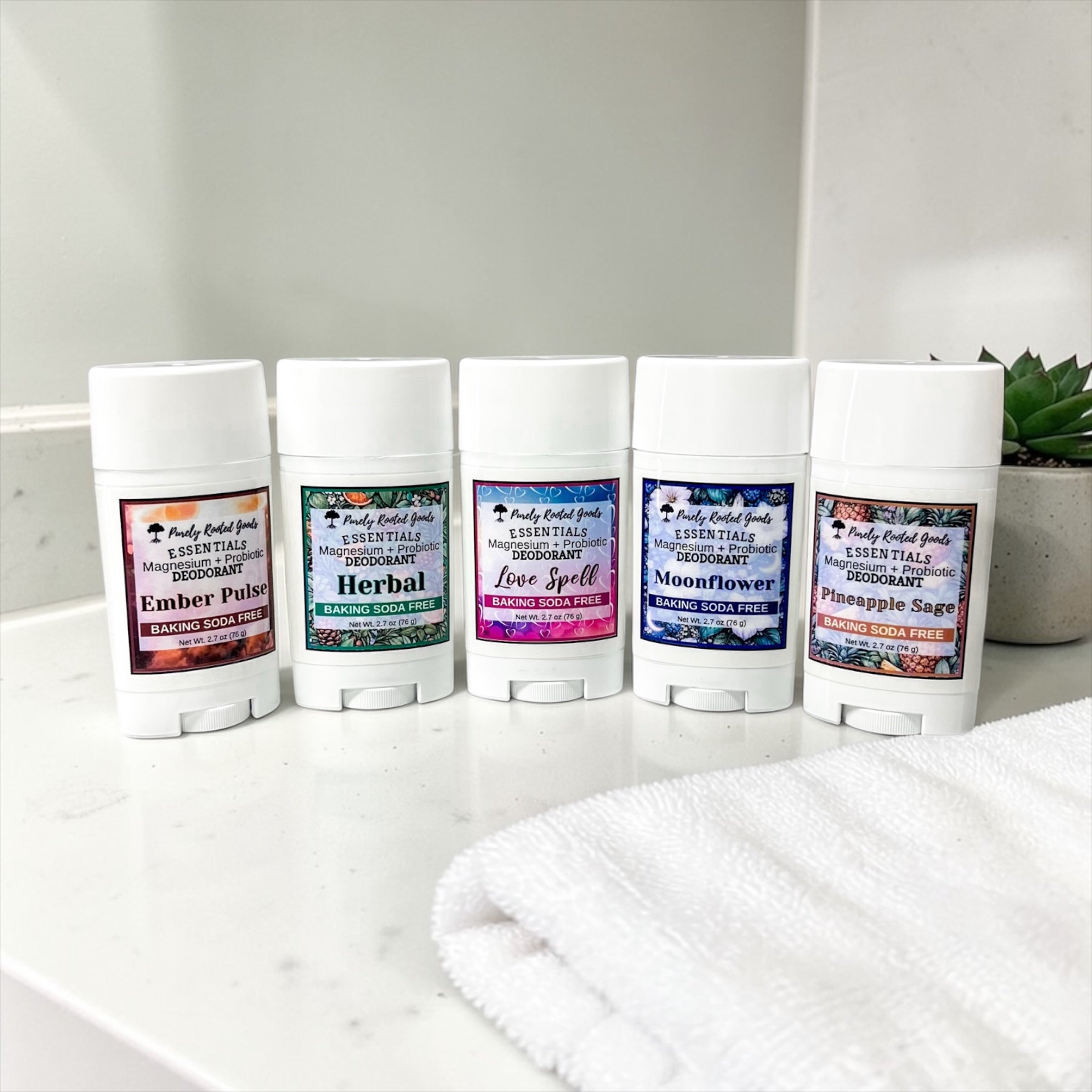 Magnesium Probiotic Deodorant | Baking Soda Free