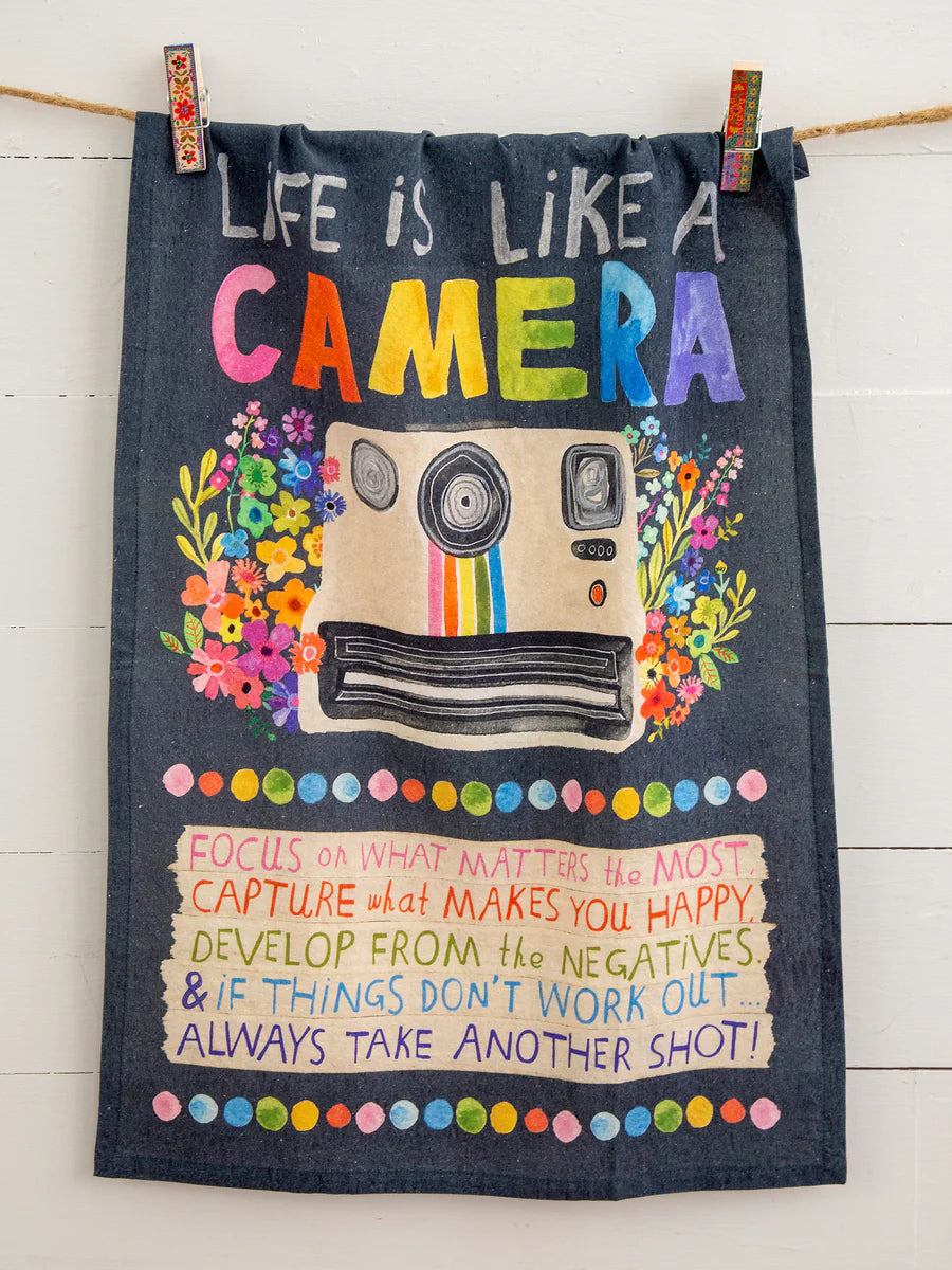 Kitchen Dish Towel - Life Is Like A Camera