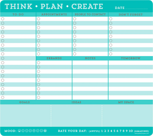 Think - Plan - Create Notepad/Mousepad