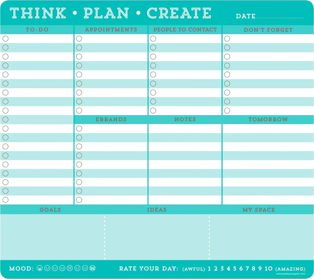 Think - Plan - Create Notepad/Mousepad