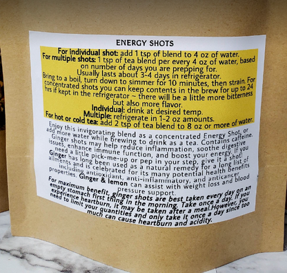 Ginger Energy Shot Tea Blend
