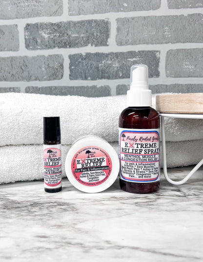 Extreme Muscle Relief Spray with Menthol/Cayenne Extract/MSM Powder